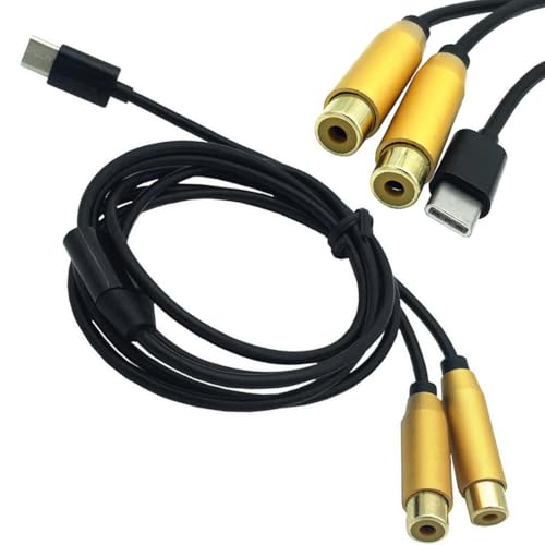 Amazon.co.jp: 2個 Type C USB Cオス - 2 RCA メス ケーブル,80cm